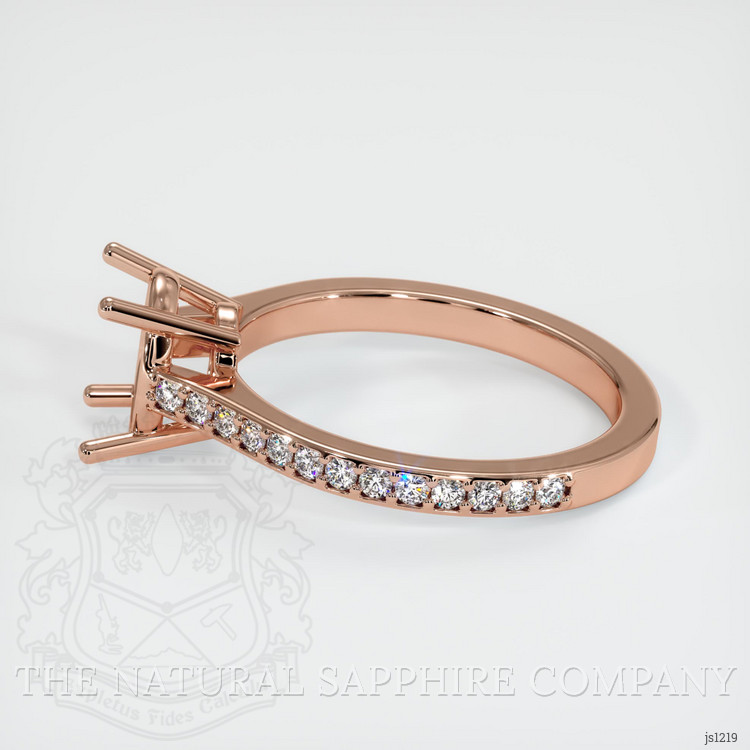14K Rose Gold Pave Ring Setting