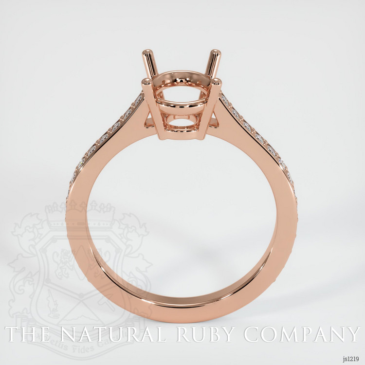 14K Rose Gold Pave Ring Setting