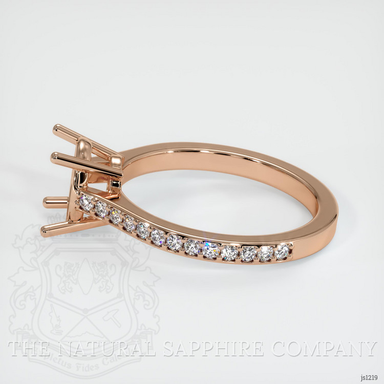 18K Rose Gold Pave Ring Setting