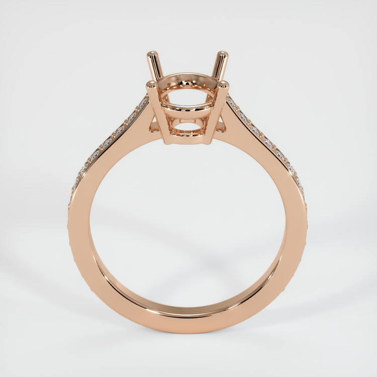 18K Rose Gold Pave Ring Setting