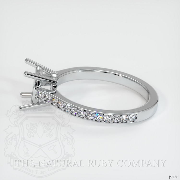 10K White Gold Pave Ring Setting