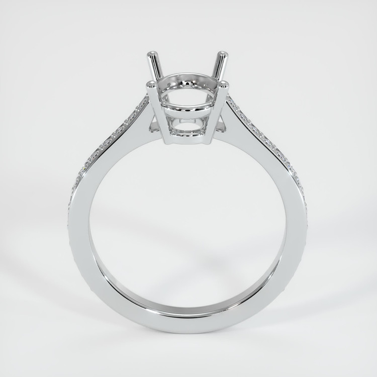 14K White Gold Pave Ring Setting