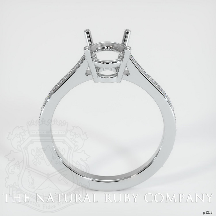 14K White Gold Pave Ring Setting
