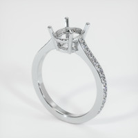 18K White Gold Pave Ring Setting Video