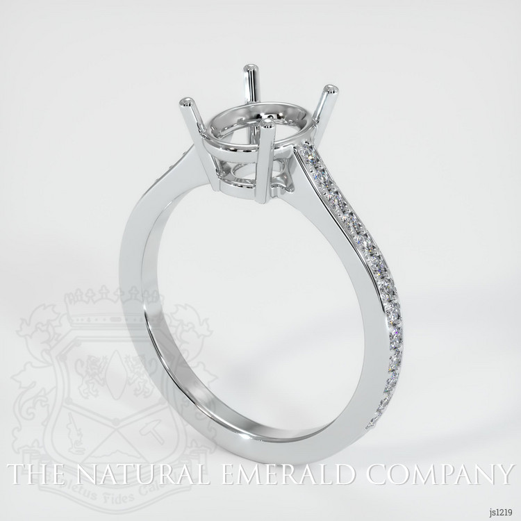 18K White Gold Pave Ring Setting