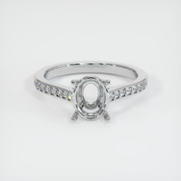18K White Gold Pave Ring Setting Image