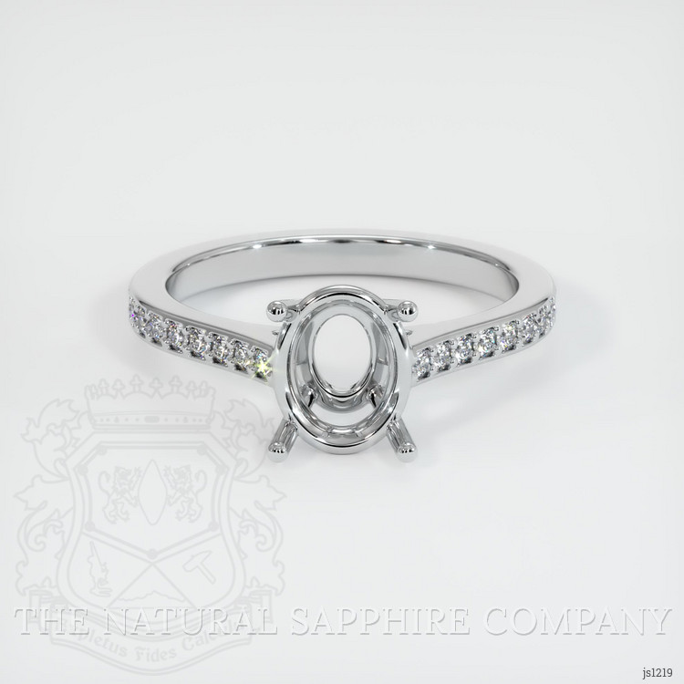18K White Gold Pave Ring Setting