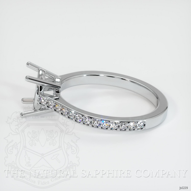 18K White Gold Pave Ring Setting