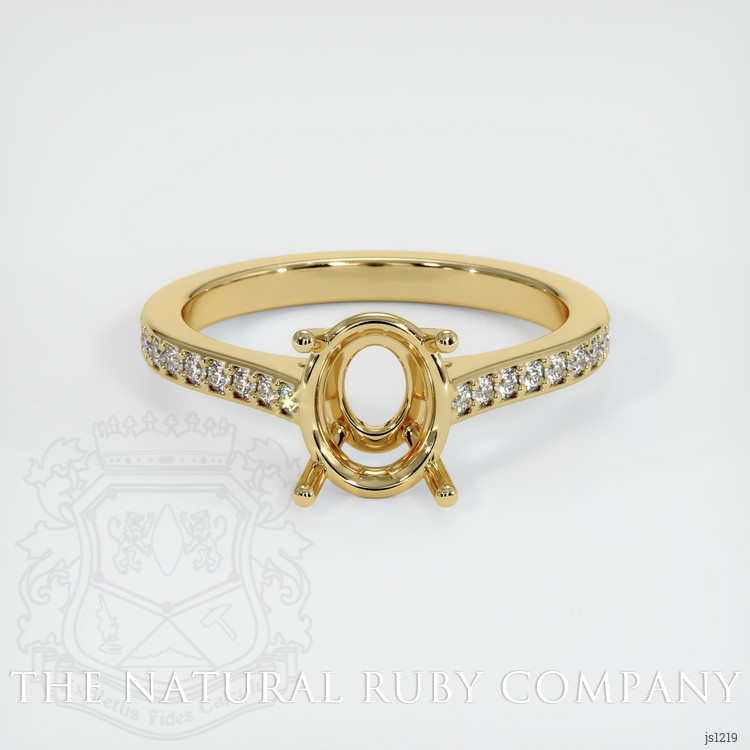 14K Yellow Gold Pave Ring Setting
