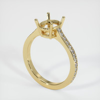 18K Yellow Gold Pave Ring Setting Video