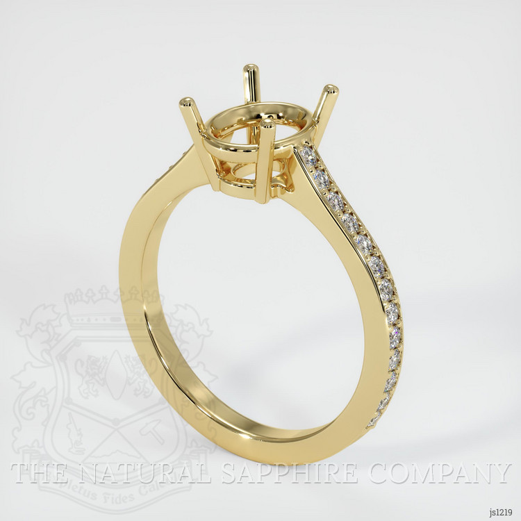 18K Yellow Gold Pave Ring Setting
