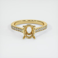 18K Yellow Gold Pave Ring Setting Image