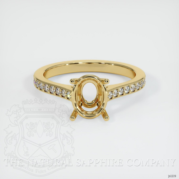 18K Yellow Gold Pave Ring Setting