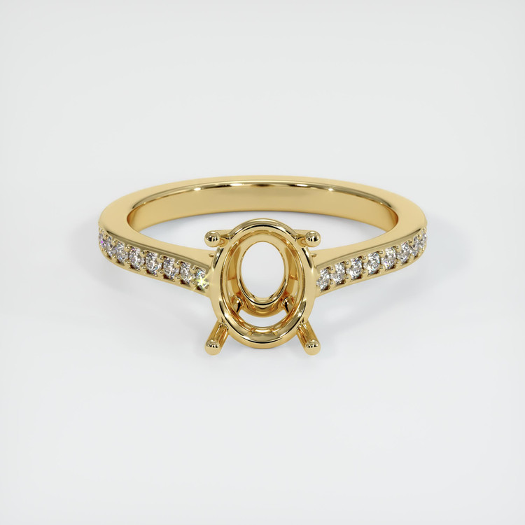 18K Yellow Gold Pave Ring Setting