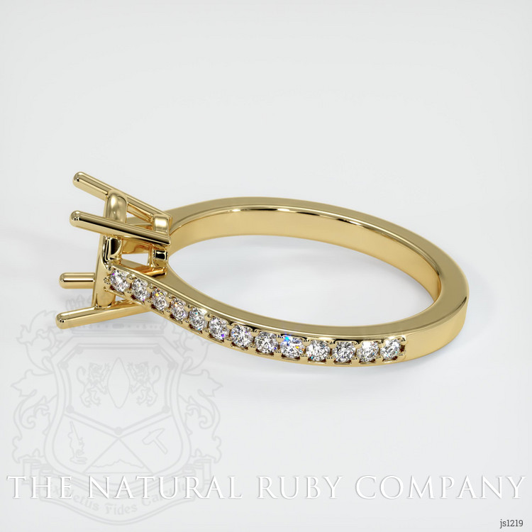 18K Yellow Gold Pave Ring Setting