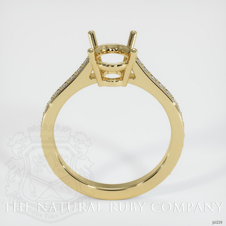 18K Yellow Gold Pave Ring Setting