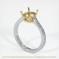 14K Yellow & White Pave Ring Setting Video