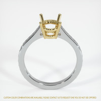 14K Yellow & White Pave Ring Setting Image