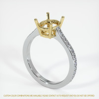 18K Yellow & White Pave Ring Setting Video