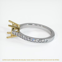 18K Yellow & White Pave Ring Setting Image