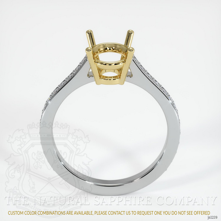 18K Yellow & White Pave Ring Setting