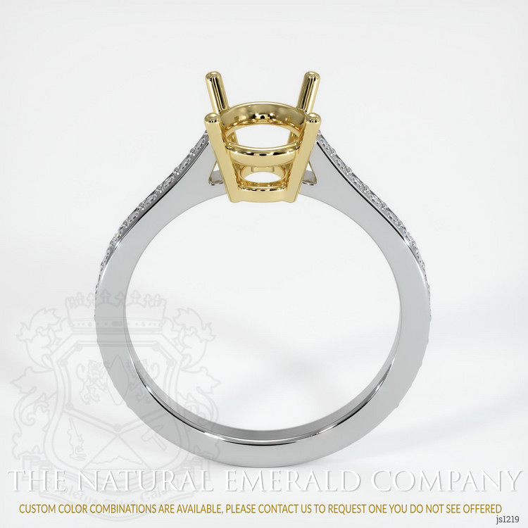 18K Yellow & White Pave Ring Setting