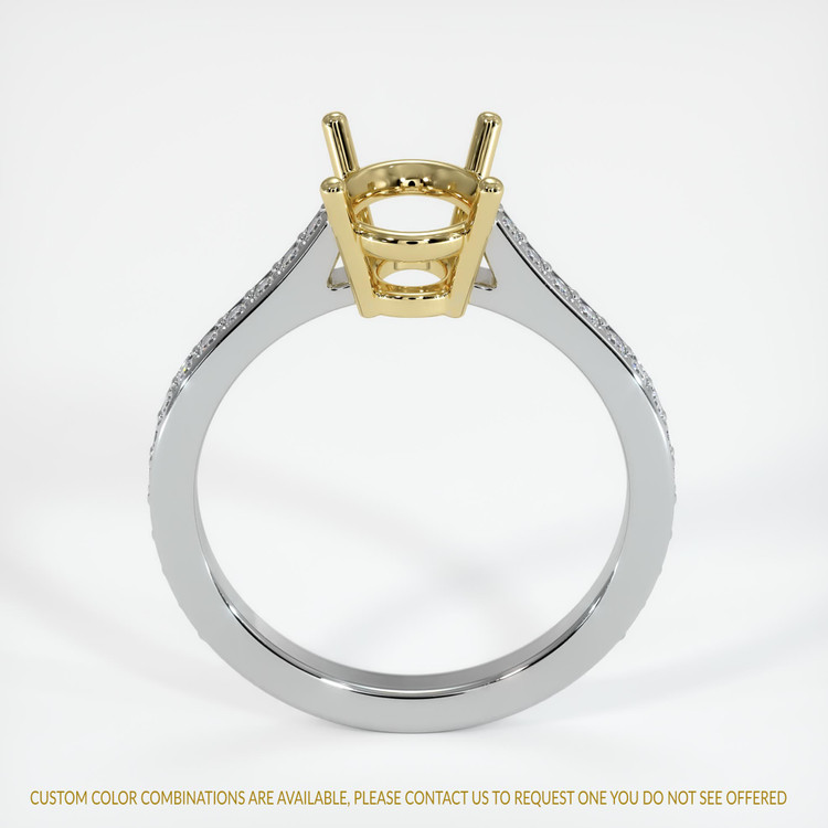 18K Yellow & White Pave Ring Setting