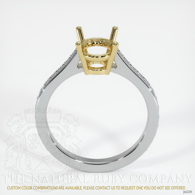 18K Yellow & White Pave Ring Setting