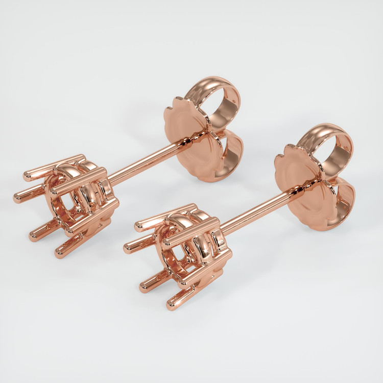 14K Rose Gold Studs Earring Setting