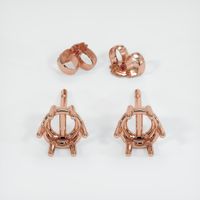14K Rose Gold Studs Earring Setting Image