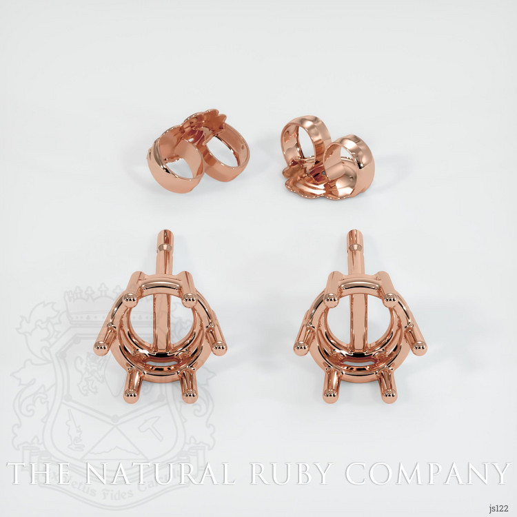 14K Rose Gold Studs Earring Setting