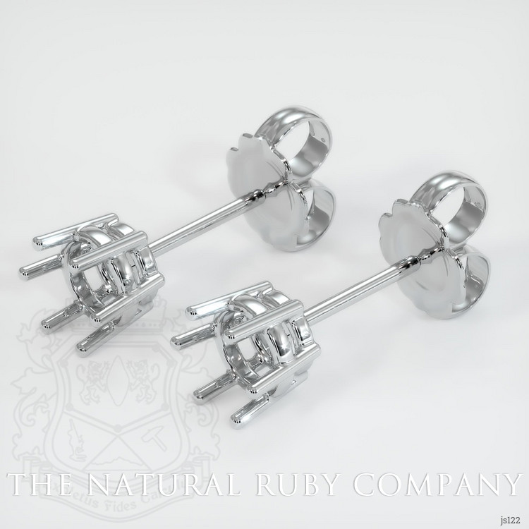 14K White Gold Studs Earring Setting