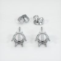 14K White Gold Studs Earring Setting Image