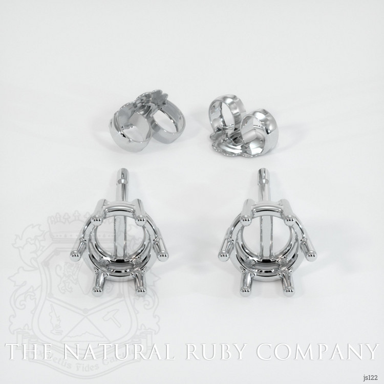 18K White Gold Studs Earring Setting