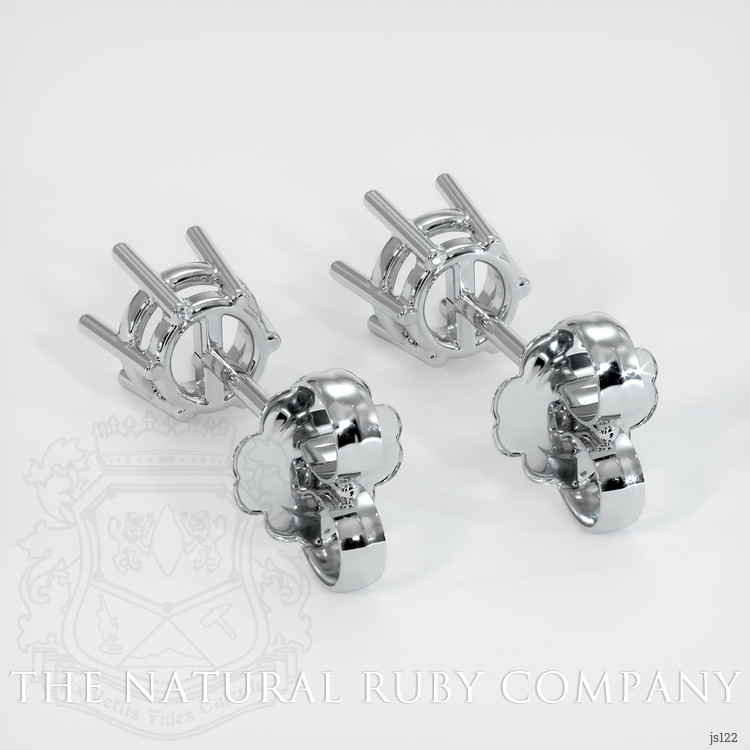 18K White Gold Studs Earring Setting