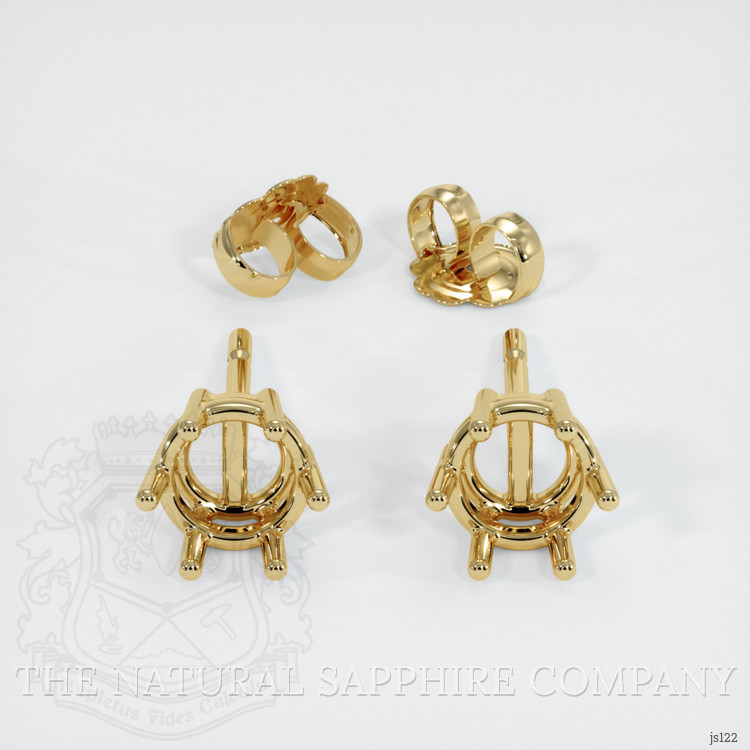 14K Yellow Gold Studs Earring Setting