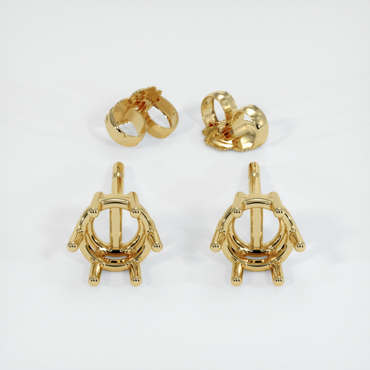14K Yellow Gold Studs Earring Setting
