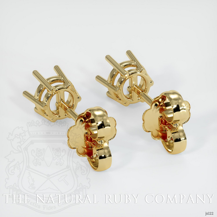 14K Yellow Gold Studs Earring Setting