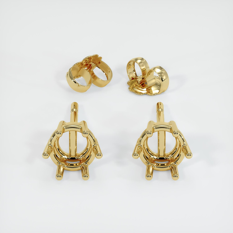 18K Yellow Gold Studs Earring Setting
