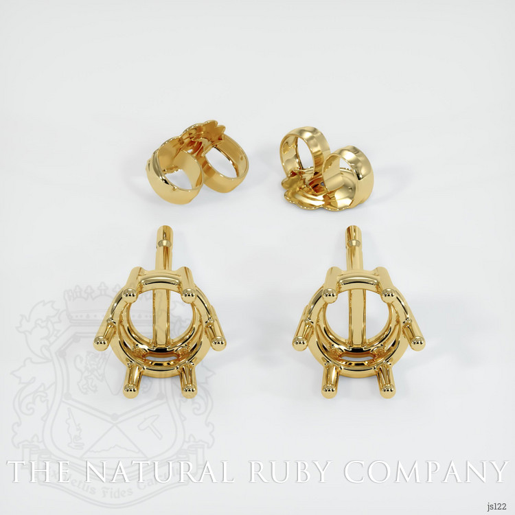 18K Yellow Gold Studs Earring Setting