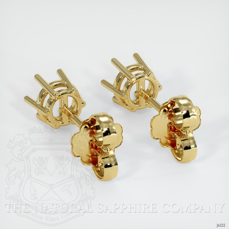 18K Yellow Gold Studs Earring Setting