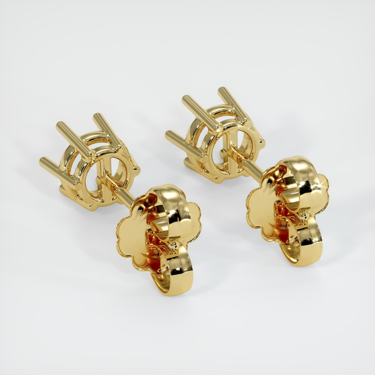 18K Yellow Gold Studs Earring Setting