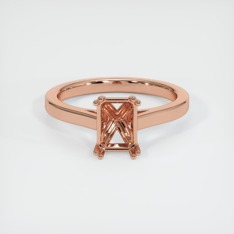 14K Rose Gold Solitaire Ring Setting