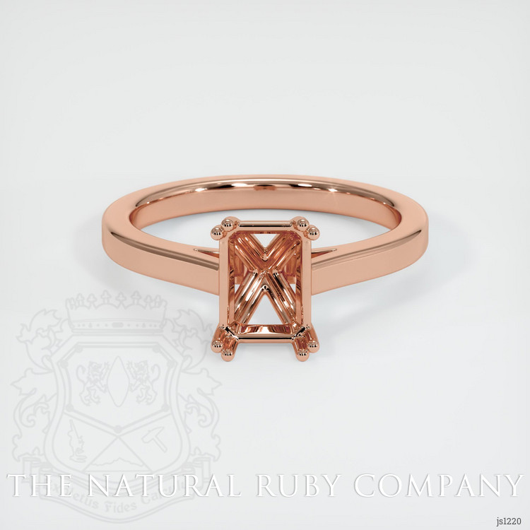 14K Rose Gold Solitaire Ring Setting