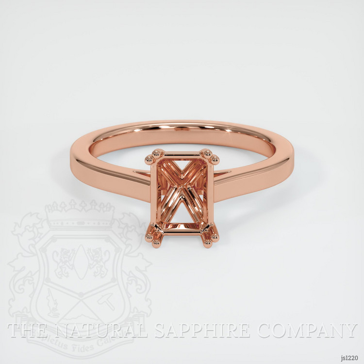14K Rose Gold Solitaire Ring Setting