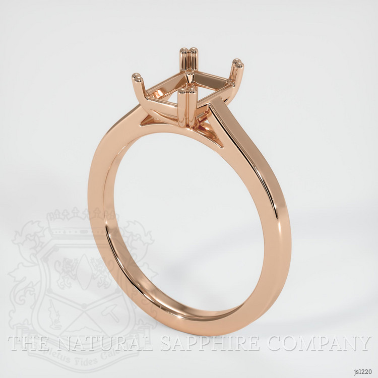 18K Rose Gold Solitaire Ring Setting
