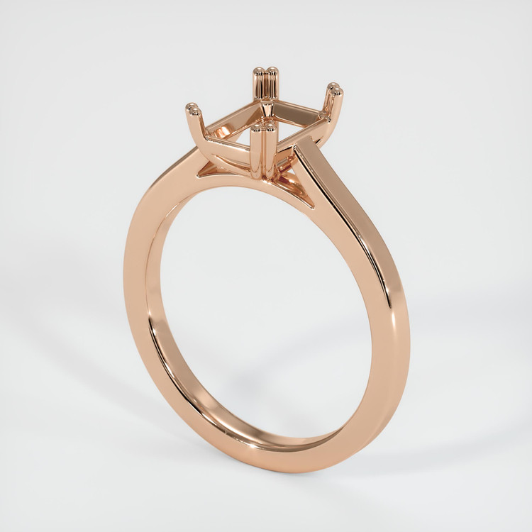 18K Rose Gold Solitaire Ring Setting