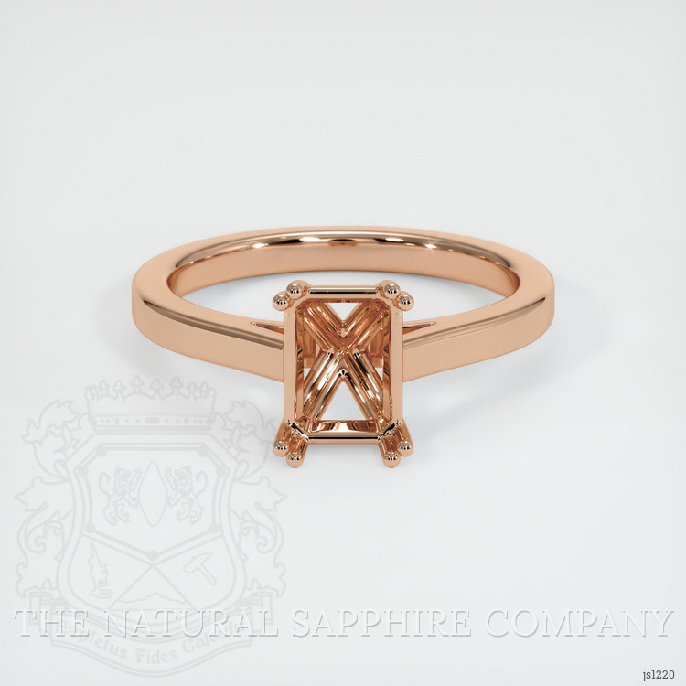 18K Rose Gold Solitaire Ring Setting