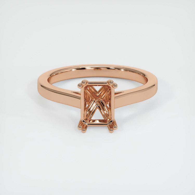 18K Rose Gold Solitaire Ring Setting