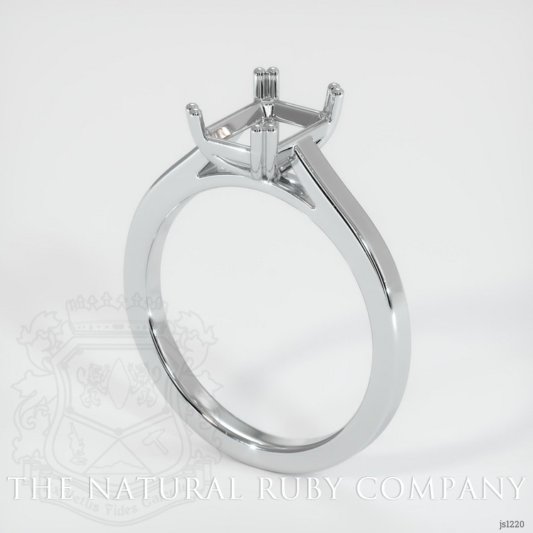 14K White Gold Solitaire Ring Setting